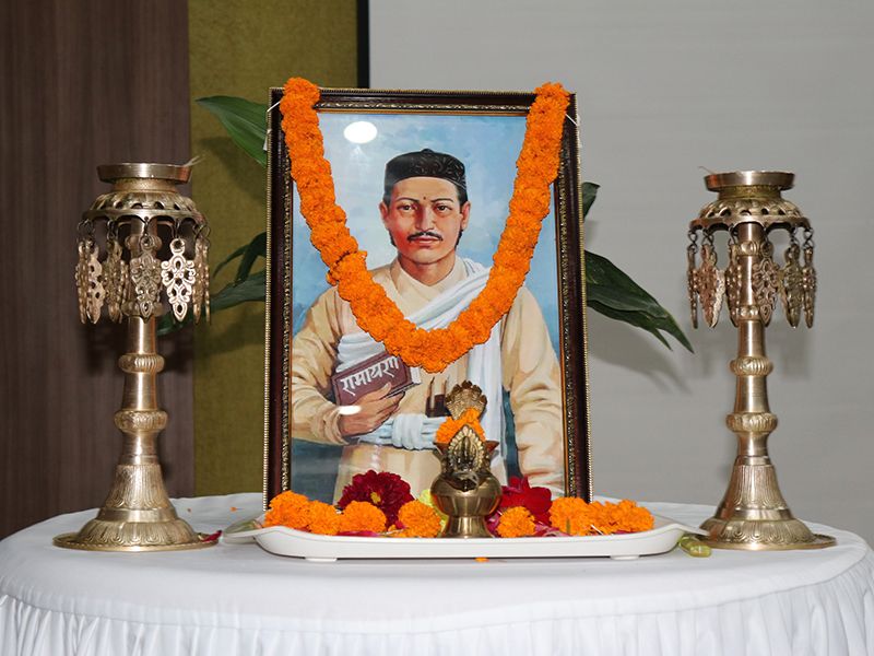 Students of Grades 1-10 at Imperial World School, Kathmandu, recite poems at the 211th Bhanu Jayanti celebration, 04 July 2024, honoring Bhanubhakta.