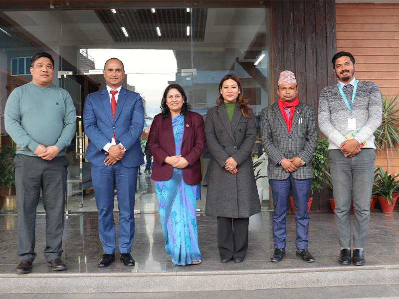 Honorable Minister Bidhya Bhattarai visits Imperial World School in Kathmandu, exploring classrooms and Math Park in 2024.