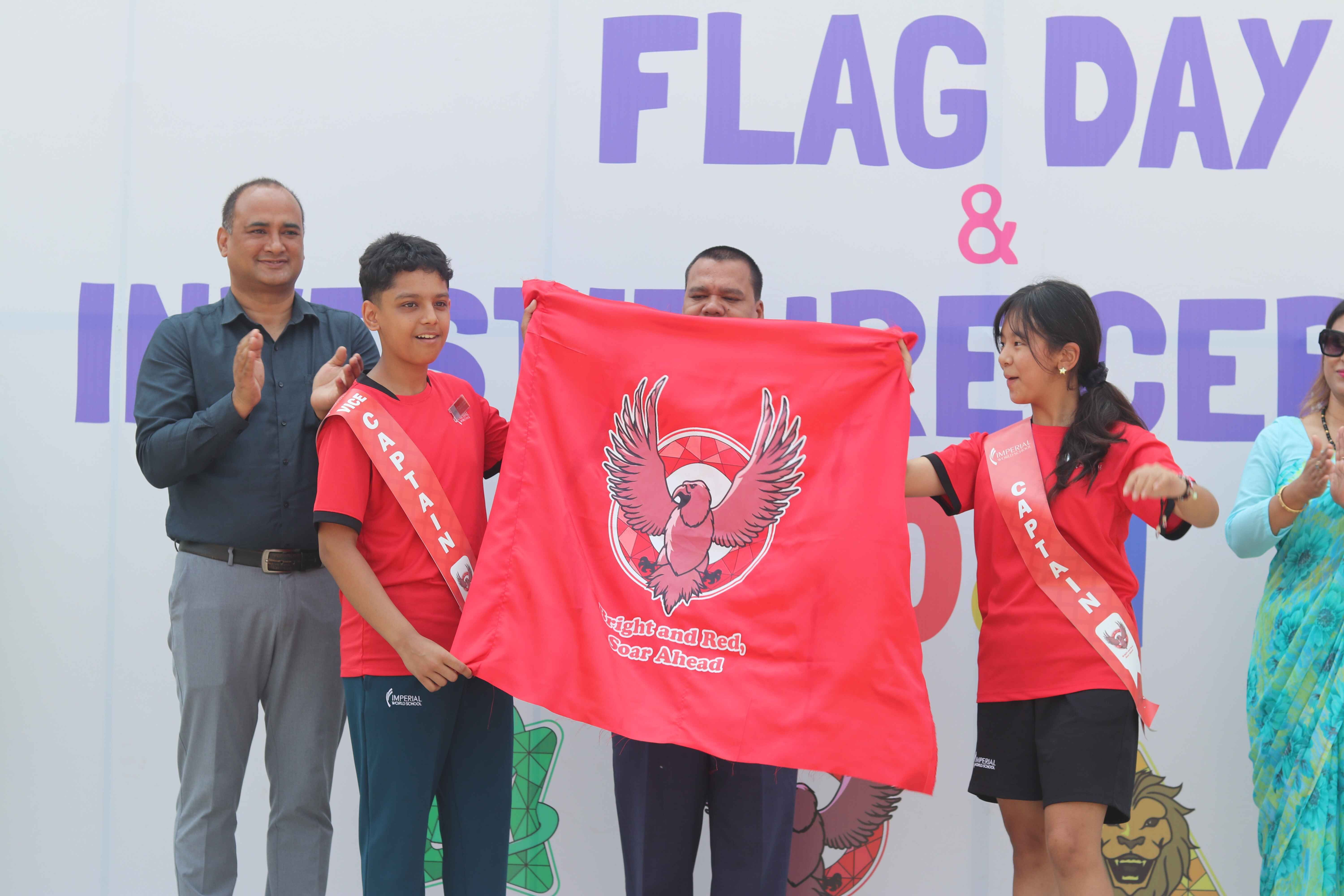 Flag Day & Investiture Ceremony 2081 at Imperial World School, May 29, 2024, honors new student leaders.
